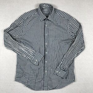 Bugatchi Uomo Shirt Mens XL Shaped Fit Plaid Casual Preppy Work Office‎